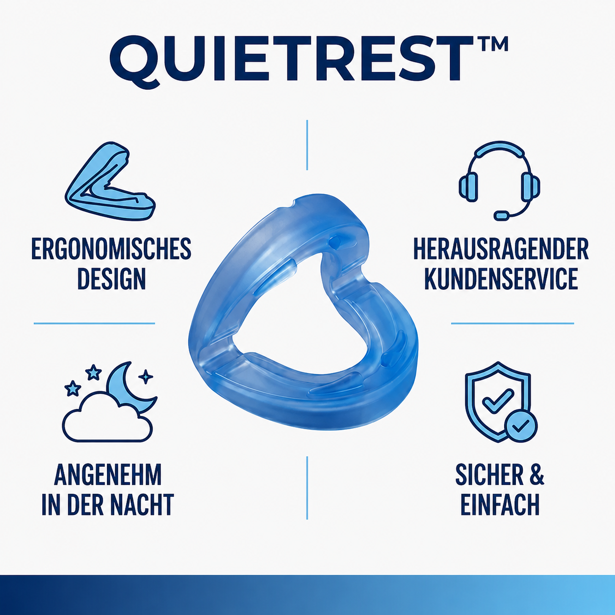 QuietRest™ Anti-Schnarch Mundschutz