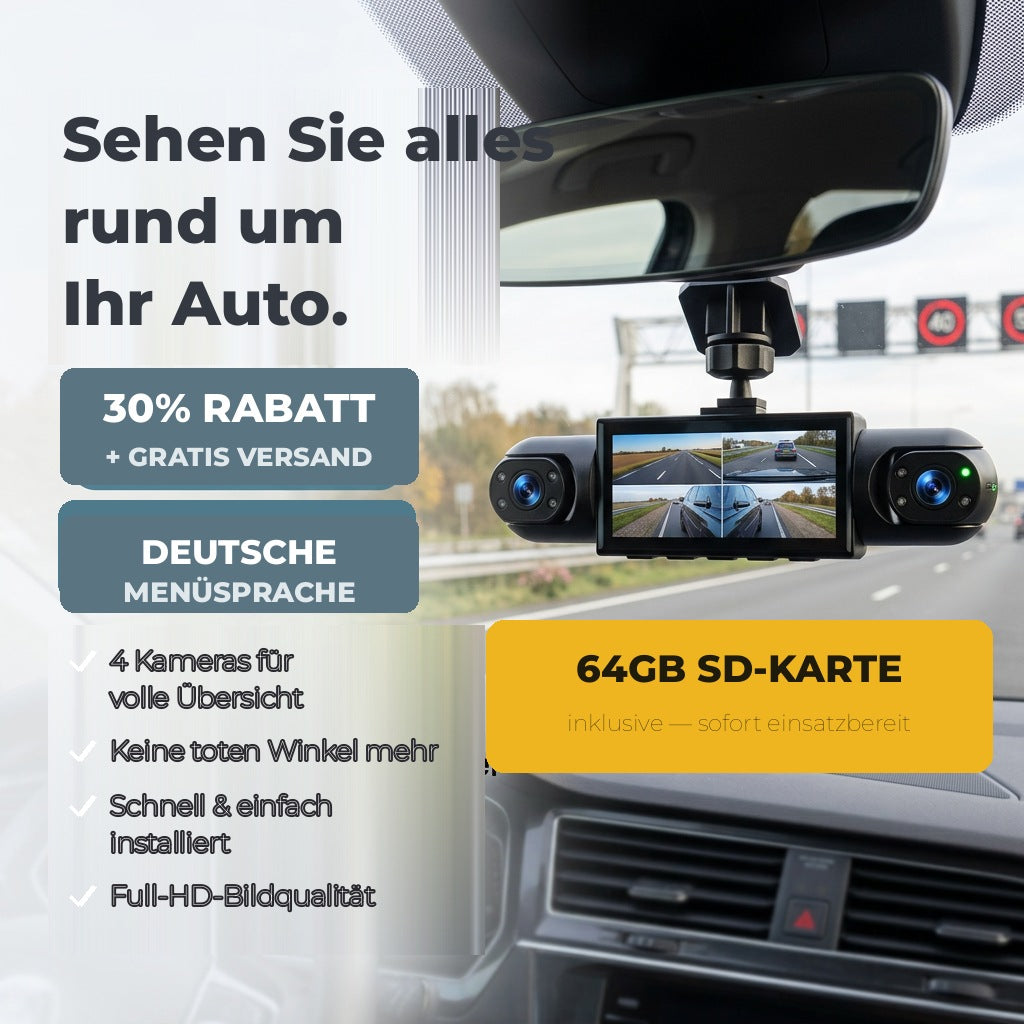 RoadGuard™ | Die Dashcam, die alles rund um Ihr Auto festhält