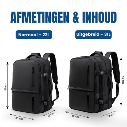 Nimm alles in einer Tasche mit — ohne zusätzliches Gepäck