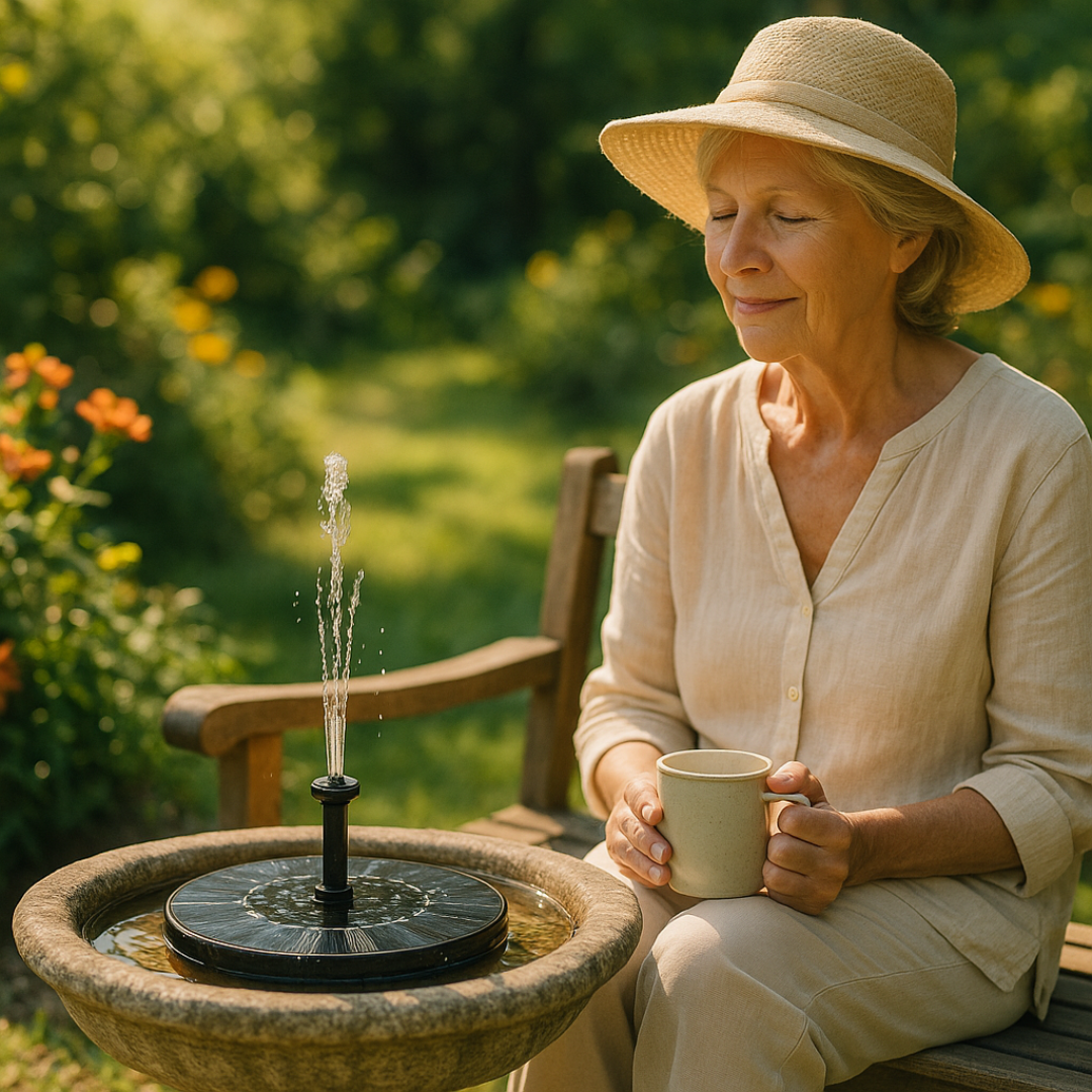 Solar Gartenbrunnen | Mehr Atmosphäre in deinem Garten Ohne Kabel oder Aufwand