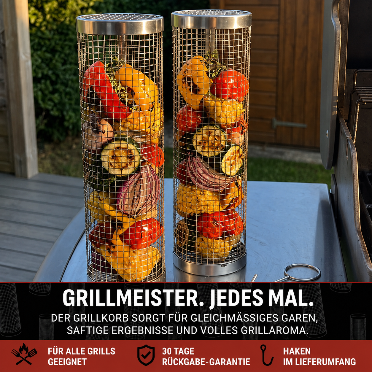SearMaster™ | Grillen Sie Gemüse Wie Ein Profi, Ohne Dass Etwas Durchfällt