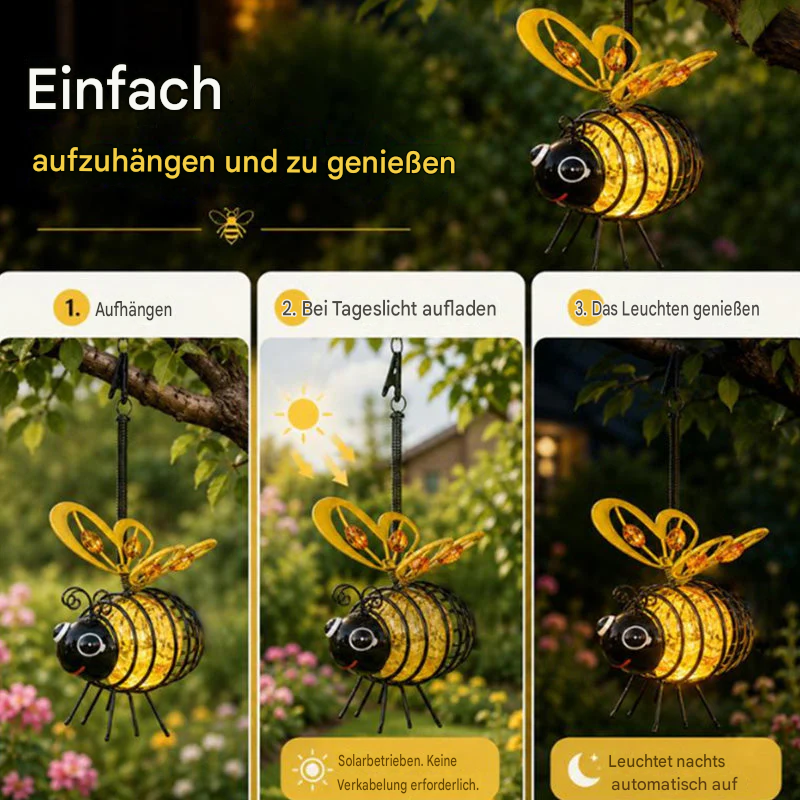 BeeGlow™ – Magisches Solarlicht für Garten und Balkon
