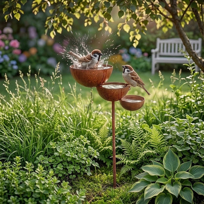 BirdHaven™ Dreistufiges Vogelbad | Erwecken Sie Ihren Garten zum Leben — jeden Morgen aufs Neue