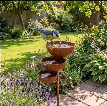 BirdHaven™ Dreistufiges Vogelbad | Erwecken Sie Ihren Garten zum Leben — jeden Morgen aufs Neue