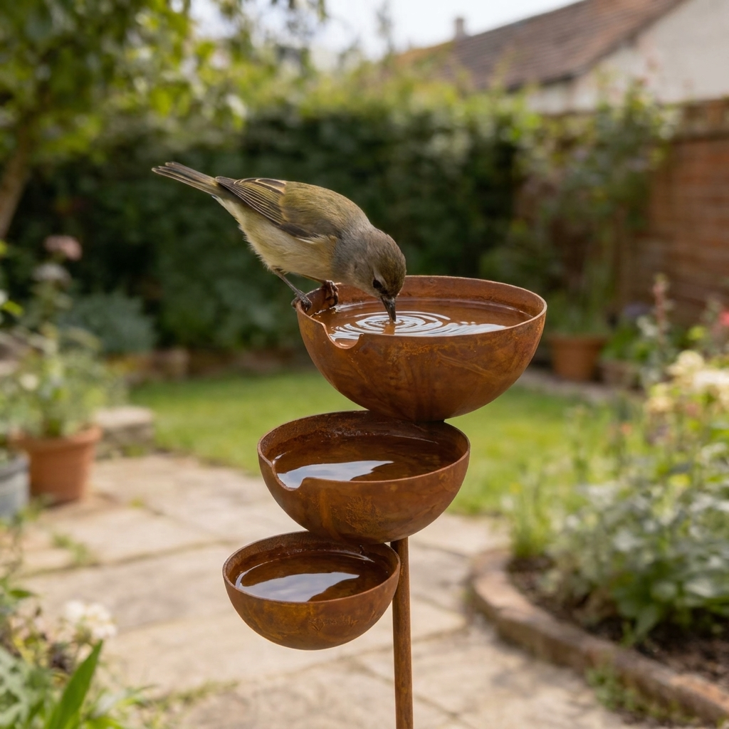 BirdHaven™ Dreistufiges Vogelbad | Erwecken Sie Ihren Garten zum Leben — jeden Morgen aufs Neue