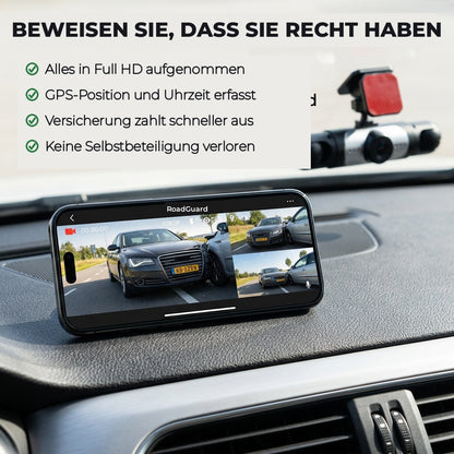 RoadGuard™ | Die Dashcam, die alles rund um Ihr Auto festhält